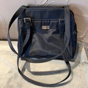 NWOT Vintage The Filer New York Organizer Dark Blue Purse Shoulder Straps